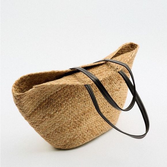Zara Jute Tote New - Picture 1 of 2